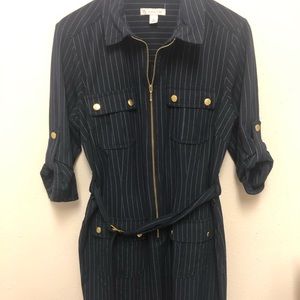 Dressbarn dress with white stripes